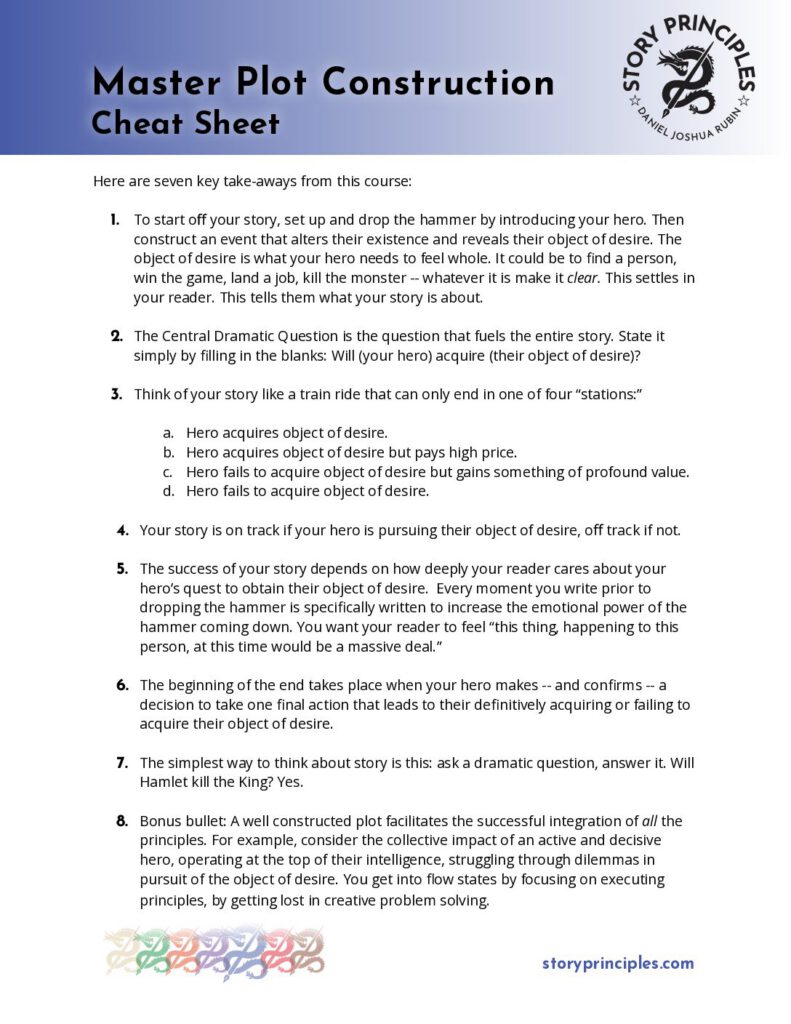 Master Plot Construction (Cheat Sheet 5) PDF cover