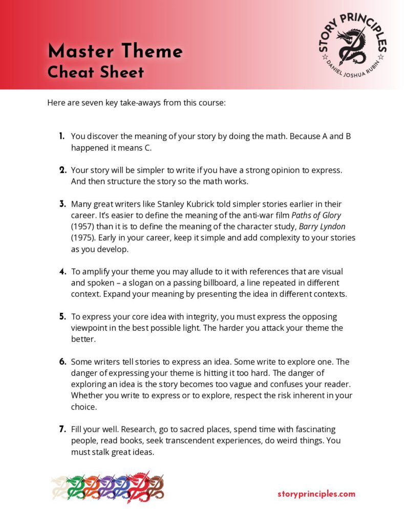 Master Theme (Cheat Sheet 6) PDF cover